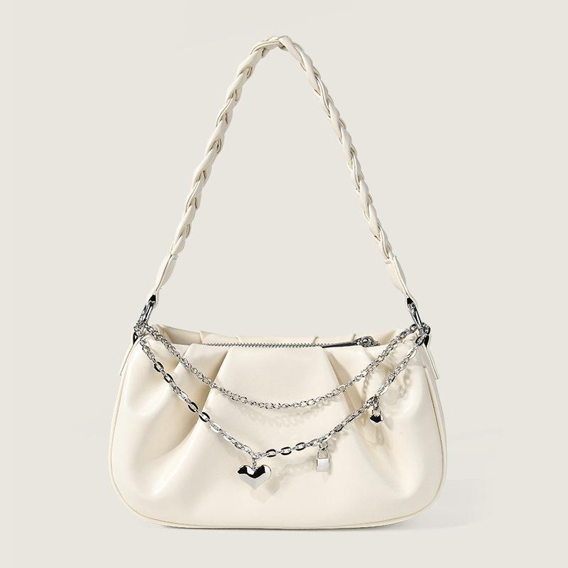Ins Niche Design Underarm Bag Women Fashion Pleated Cloud Shoulder Bag High-quality Braided Handbag