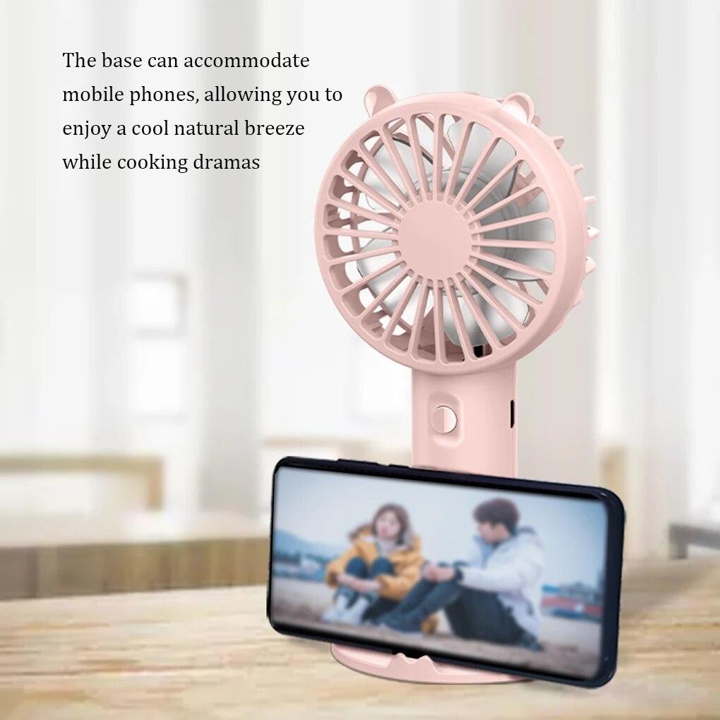 Portable Handheld Fan Small Cooling Fan USB Rechargeable Eyelash Eyelash Mute Cooler Handheld Fan Mini USB Rechargeable Desk
