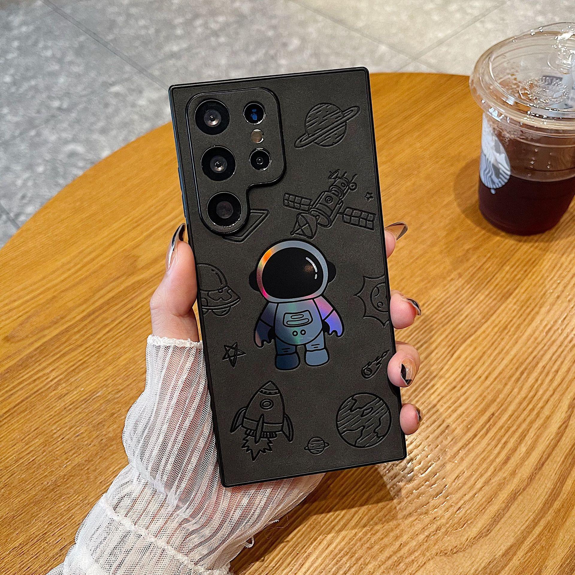 

New Laser Astronauts Are Suitable for Samsung S24 Ultra Mobile Phone Case Cover S23 Ultra Anti Fall S22plus Samsung S22