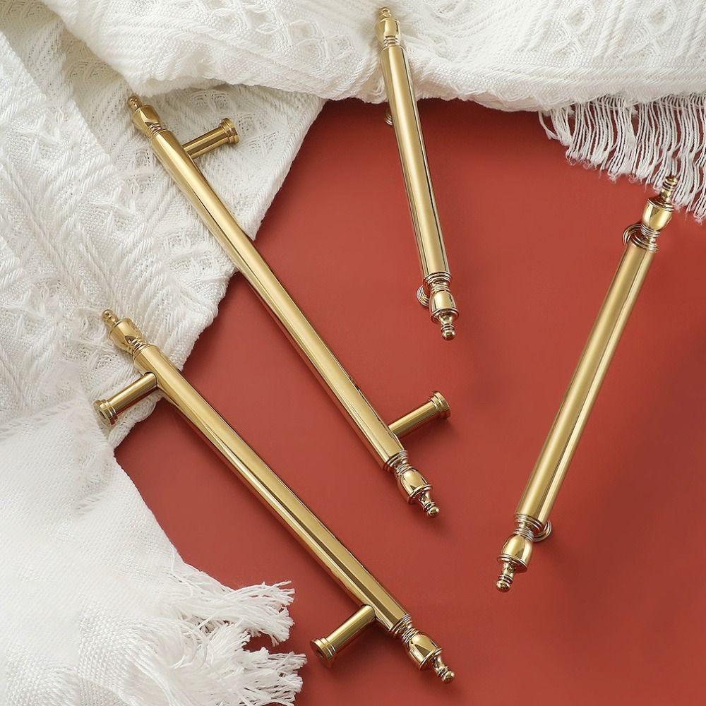 Beautiful Brass Cabinet Handle Light Luxury Long Handle New Drawer Pulls Shoe Cabinet