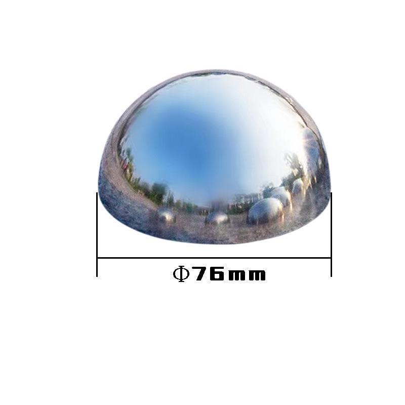 1.5" Thick 304 Stainless Steel Half-Round Mirror Hemisphere Tube Plug Spherical Cap