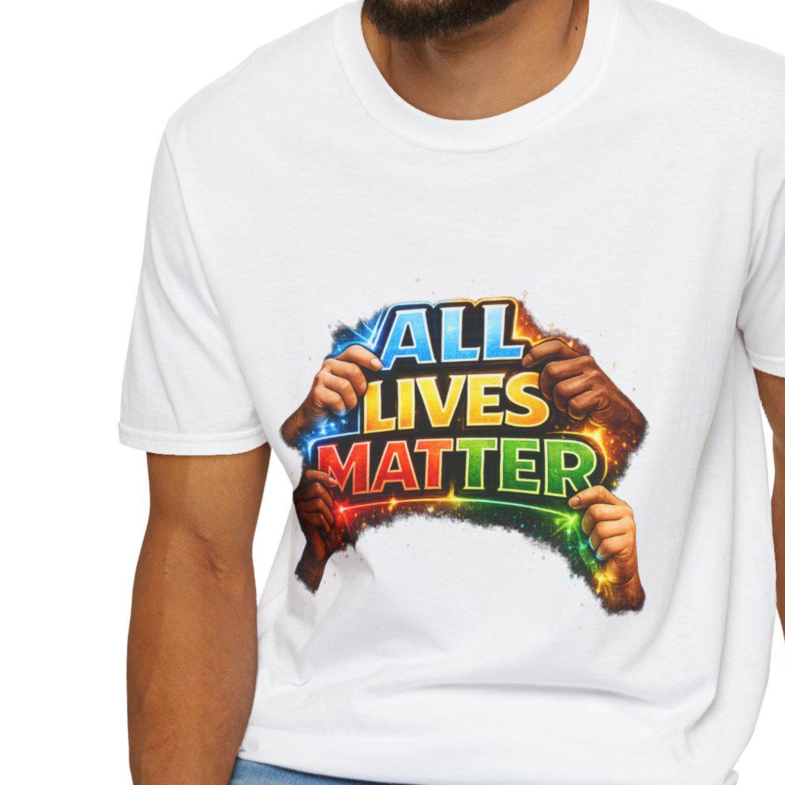 All Lives Matter T-Shirt | Multiracial Hands Graphic 4XL