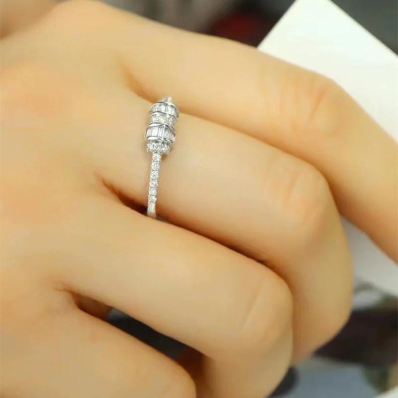 Huitan Chic Finger-ring for Women Creative Design Modern Fashionable Female Accessories Daily Wearable Party Statement Jewelry