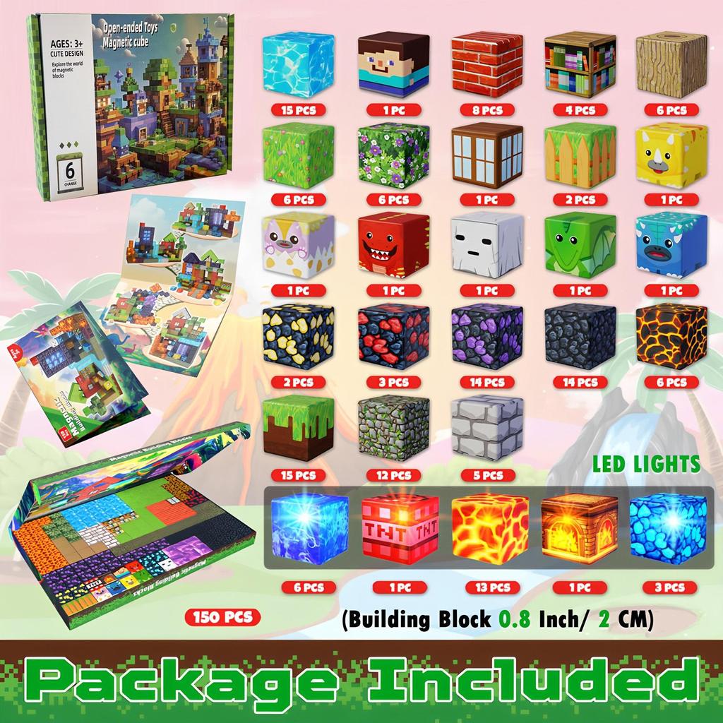 Magnetic Forest Building Blocks: Educational Toy Set for Children