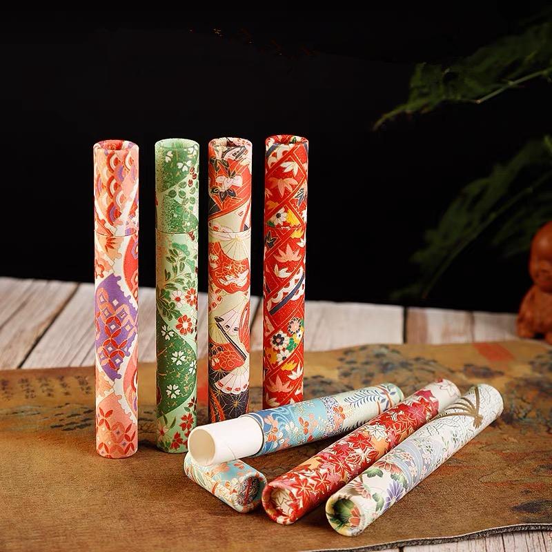 100pcs 5g Japanese Incense Stick Tube Pure Hand Paper Joss Stick Box Household Indoor Fragrant Storage