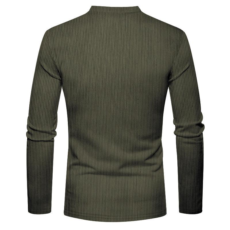 Men's 2025 Corduroy Henley Slim Fit Long Sleeve T-Shirt
