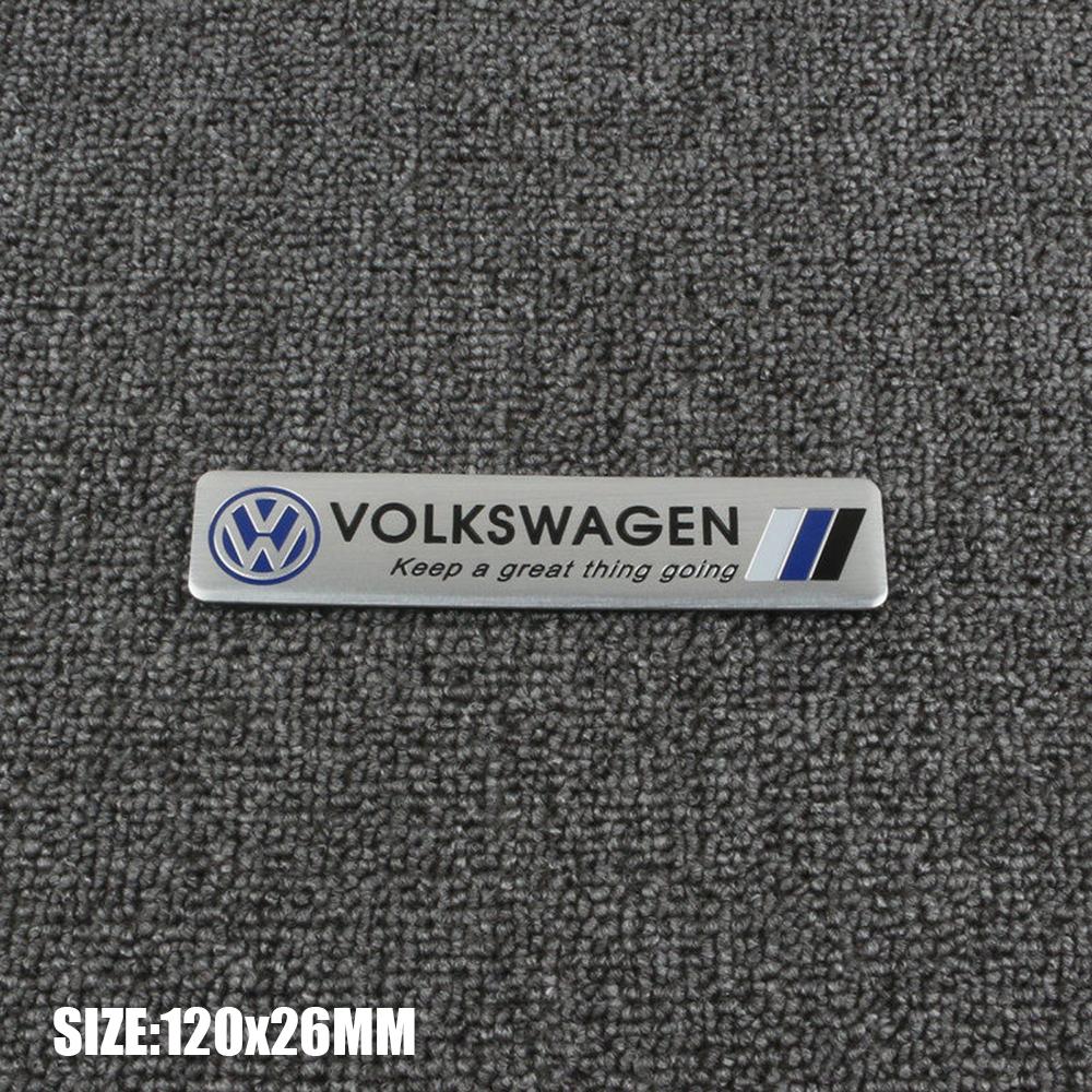 RUNTB1 1Pc 3D Metal Stickers Car Body Trunk Decal For VW Golf GTI Tiguan Jetta Transporter Passat T5 Polo Touran Scirocco Arteon T-ROC