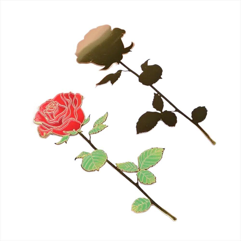 Zinc Zinc Alloy Pendant Rose Bookmarks Office School Reading Book Mark Metal Bookmark  Teacher Gifts