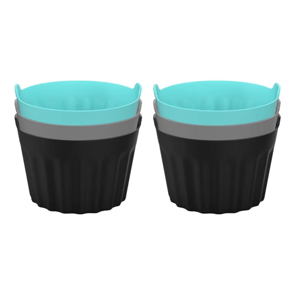 Air Fryer Silicone Cake Mold Reusable Non-stick Baking Mold Suitable for Egg Tarts Desserts Poachers Muffin Boxes Muffin Trays