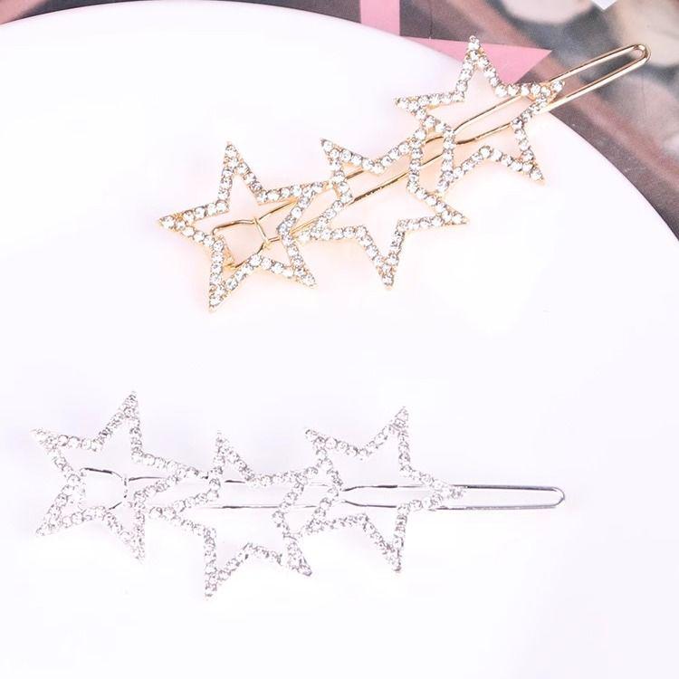 Alloy Star Five-Pointed Hairpin Clip - Women's Hair Accessory