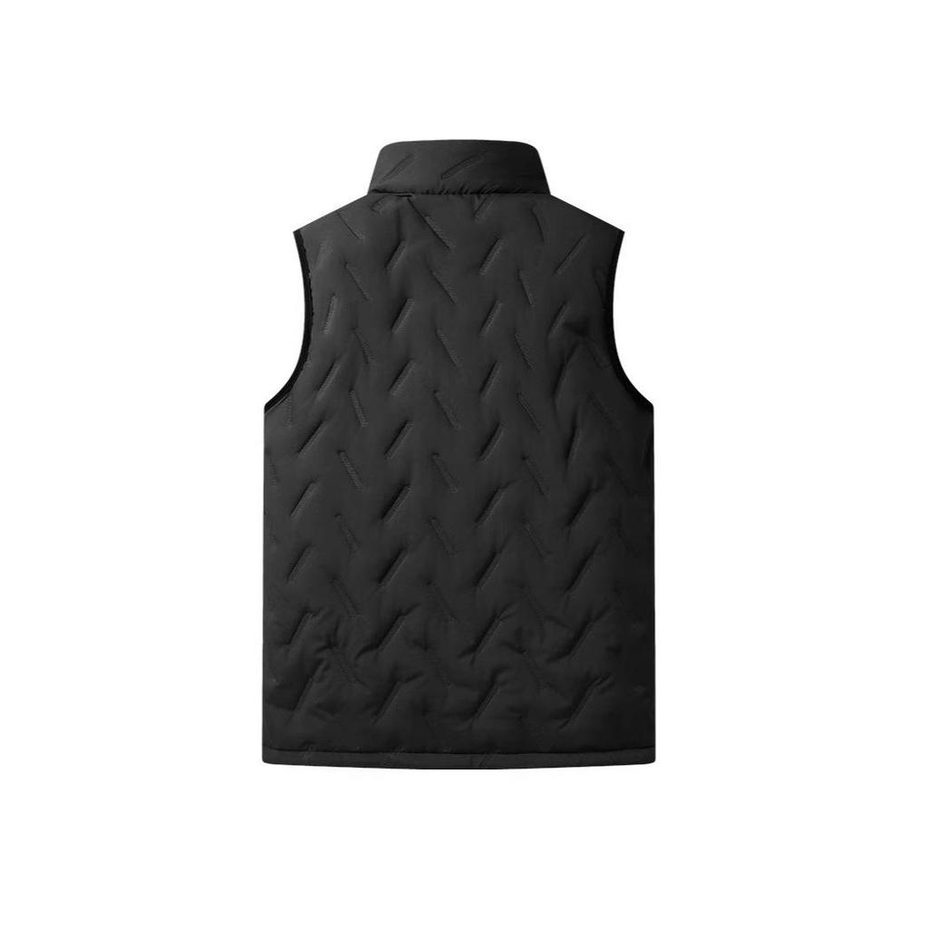 Men's Ultrasonic Fleece-Lined Sleeveless Outdoor Stand-Up Collar Vest