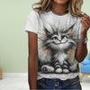 Fashion Women Sketch AnimalsPrint T Shirt Funny Casual O-neck Short Sleeves T-shirt Summer Female Tee Shirt