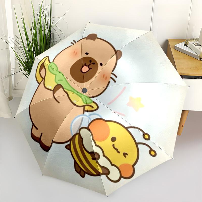 1pc Capybara, Bee Umbrella - Portable Home Essential, Durable Iron Frame with Rod Structure, Fashion Lovers Yy250910064