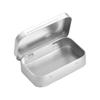 Convenient Iron Container with Lid Rectangular Empty Hinged Tin for Snacks and Small Item Organizer for Money Coin Candy