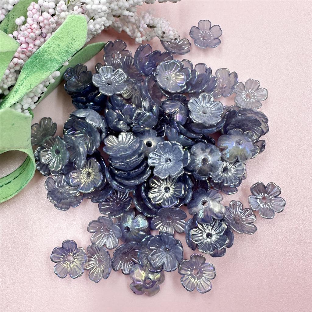 Acryl lose Perlen Blume 10,5 mm DIY Mode Anhänger 100 Stück Schmuck machen kleine Gänseblümchen