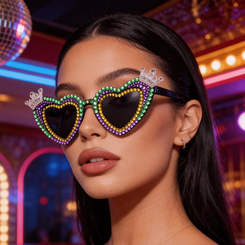 Cute Diamond Encrusted Cat Eye Women Sunglasses Trendy Female Sun Glasses Light Luxury Gift KJ154