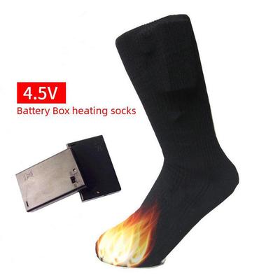 4.5V Heated Winter Socks with Battery Box for Toe and Mid-Tube Warmth
