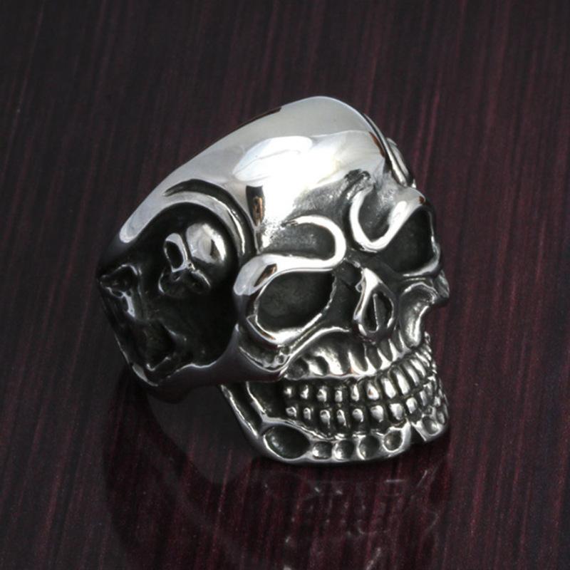 Jewelry Retro Oversized Skull Ghost Head Men's Ring