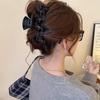 Korean Large Hair Clip For Women Acrylic Grab Plaid Plush Hair Claw Irregular Shark Clips Daily Trendy Hair Accessories