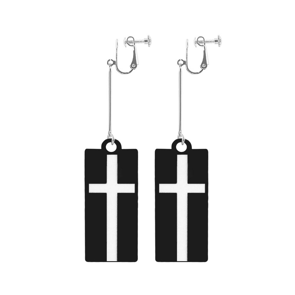 Anime Tokyo Revengers Chifuyu Matsuno Cosplay Örhängen Svart Silver Guld Färg Ringörhängen Öronklämmor För Kvinnor Män Smycken