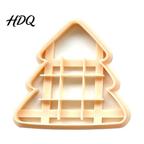 Holiday Cookie Molds Christmas TicTacToe Cutter Snowman Tree Shaped Mold for Cutters Baking DIY Biscuit Stamp Party