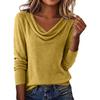 Women's Casual Cowl Neck Long Sleeve Color Sweater