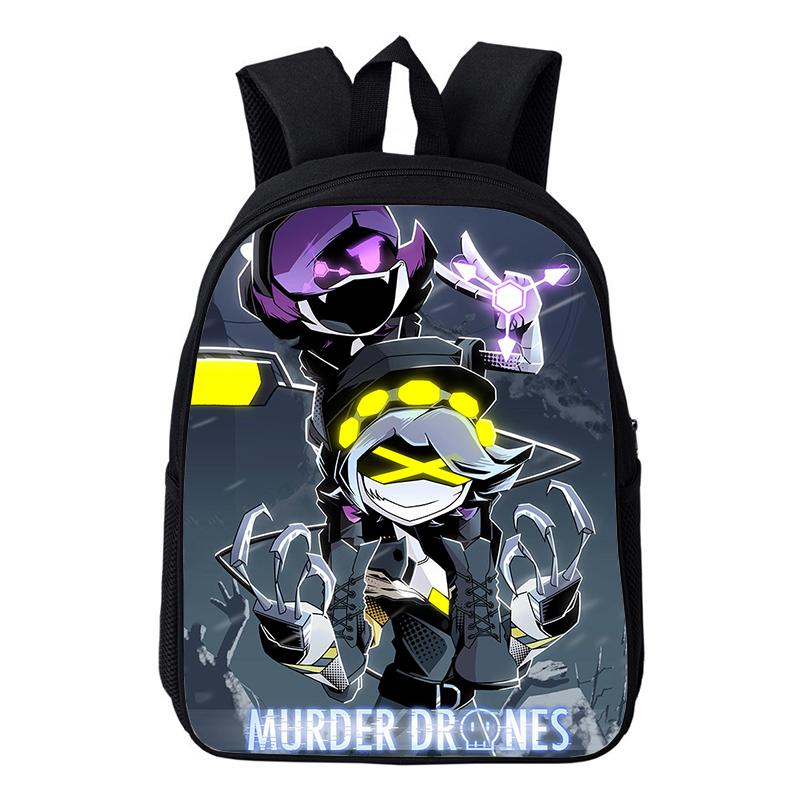 Murder Drones Uzi and N Backpacks Toddler Kindergarten Bags Boys Girls School Bags Funny Cartoon Kids Waterproof Bookbag Mochlia