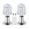 2 Pieces Shower Knob with Flange | For 12Tooth Valve, Faucet Handle Replacement, Bath
