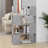 VidaXL Bookcase-Room Divider Concrete Grey 80x24x124.5 Cm