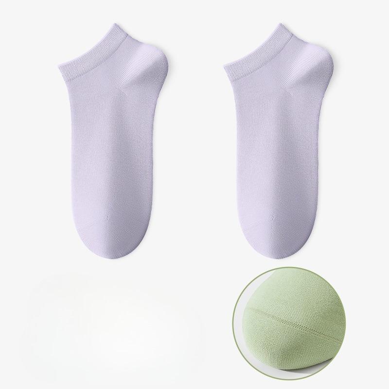 

Женские весенне-летние тонкие носки из чистого хлопка, антибактериальные, влагоотводящие, дезодорирующие, короткие 1 pair