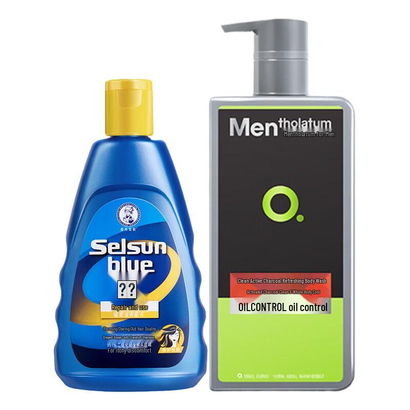 

Mentholatum Repair Anti-Dandruff Shampoo & Active Charcoal Shower Gel Combo