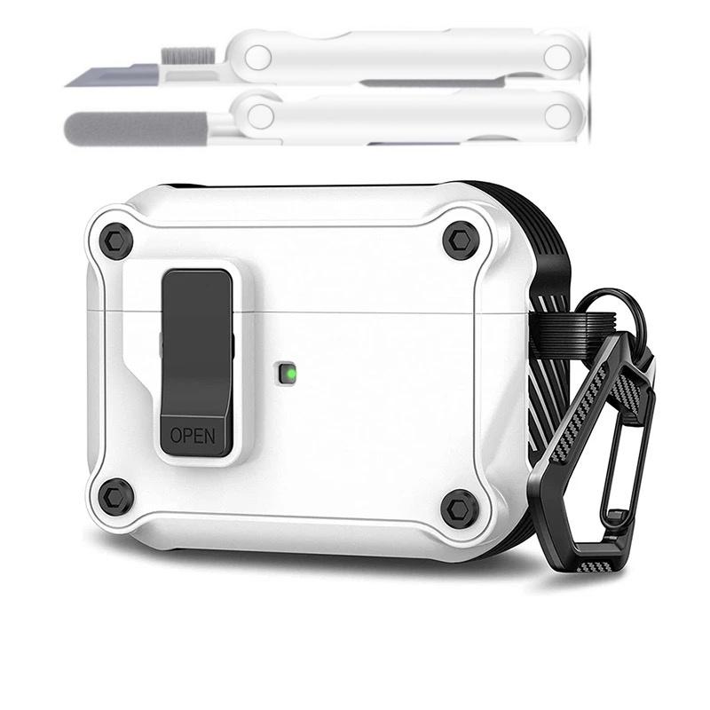 Case for AirPods Pro 3 with Carabiner Lock Design with Cleaner Kit for AirPods Pro 3 Full Body Protective Case for AirPods Pro 3
