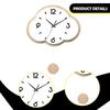 Clock Silent with Swinging Tail Acrylic Decorative Wall Ornament for Dining Room Office Kids