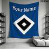HSV Custom Name Wall Tapestry Aesthetic Wall Hanging Printed Fabric Blanket Decorative Tapestries for Bedroom Living Room Home Decor