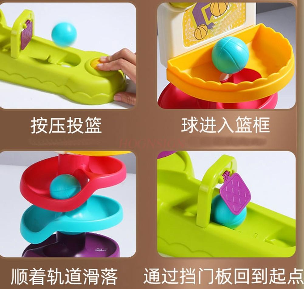 Shooting Spinning And Enjoying 6-Month-Old Baby Puzzle Fun Early Childhood Education Rolling Ball Track Children'S Toys