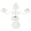 White Pillar Candle Holder Cast Iron Candlestick Holder Decorative Candle Stand  Dining Table