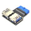 19Pin To Type C/Dual USB A Adapter 19Pin To Dual USB 3.0 A Type-C Port Female Socket for WIN XP/7/8/LINUX/
