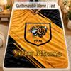 Flannel BlanketHull FC Custom Name Text Personalized Soft Warm Throw Blanket Home Decor Gift