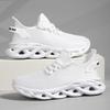 Men's Breathable Knit Blade Sneakers Non-Slip Cushioned Athletic Running Shoes for Outdoor & Casual Wear
