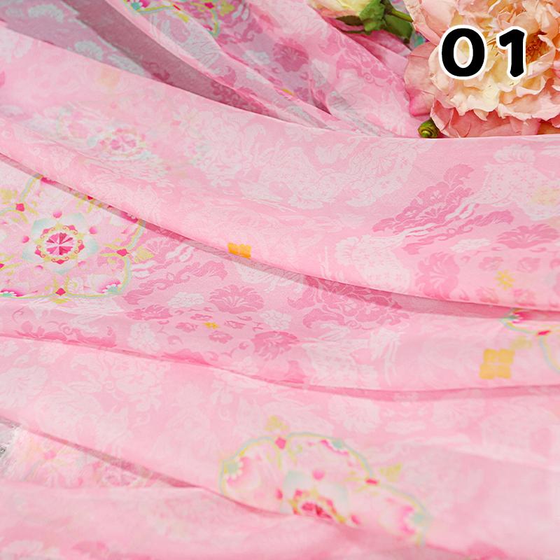 100*150cm Chinese Ancient Classical Traditional Chiffon Fabric For Sewing Hanfu Dress Horse Face Skirts Stage Costume