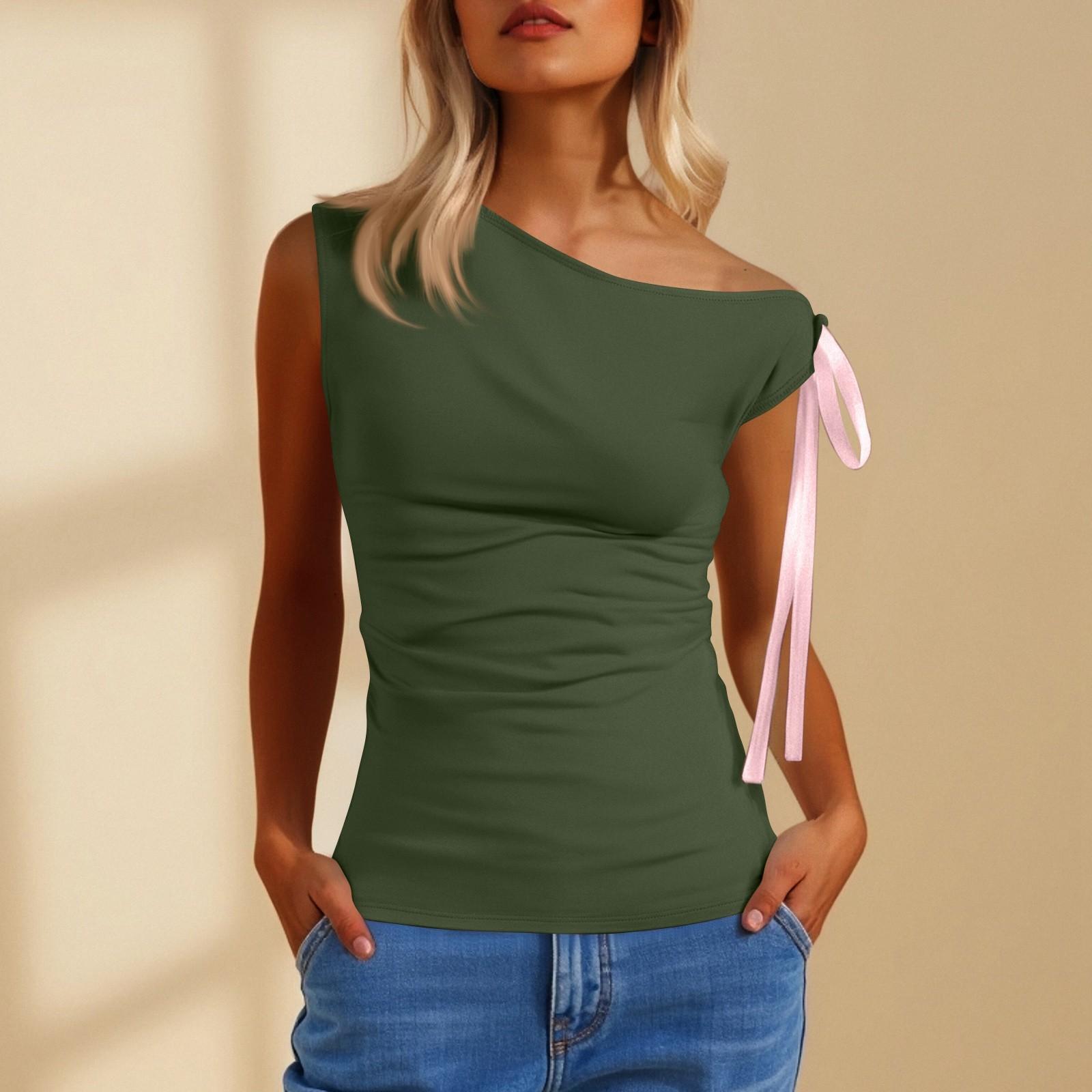 

Women s Fashionable And Casual Sleeveless Solid-color Vest L