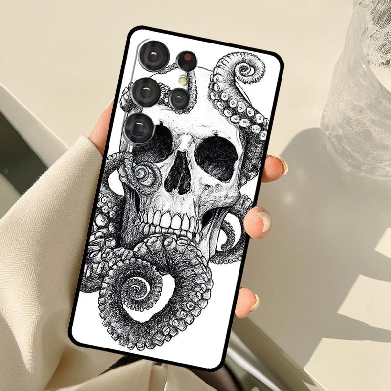 Funny Skull Case For Samsung Galaxy S23 S22 S21 Ultra Note 20 S8 S9 S10 Note 10 Plus S20 FE S21 FE Cover