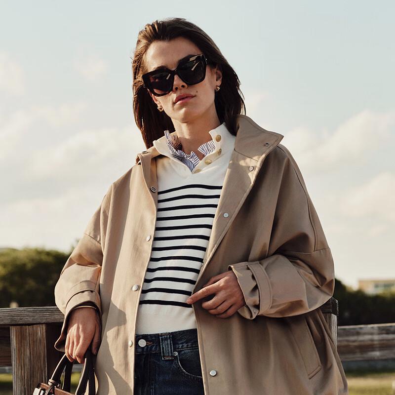 Tommy Hilfiger Women's Striped Mock Neck Knit Top