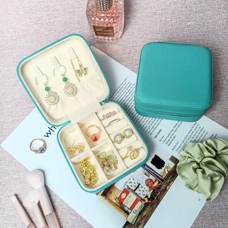 Compact Travel Jewelry Organizer for Ear Studs, Rings, Necklaces, Earrings, and Bracelets