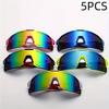 4PCS New Outdoor Fashion Riding Windproof Glasses With Large Frame Integrated Uv Protection Sports Sunglasses