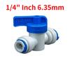 1/4" 3/8" OD Tube Tap Shut off Ball Valve POM Quick Fitting Connector Tee Elbow Reducer Aquarium RO Water Filter Reverse Osmosis