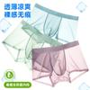 Ice Silk Nude Mid-Waist Underwear Men'S Comfort 10A Antibacterial Mulberry Silk Crotch Men'S Underwear