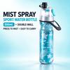 PE Spray Water Bottle 500ml Double-Wall Insulated with Carrying Loop for Sports and Outdoors