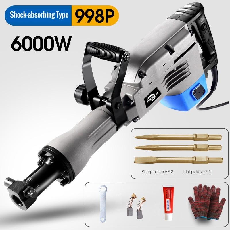 Heavy Duty Handheld Electric Pick High Power Professional Dismantling Electric Pickaxe Industrial Concrete Crushing Power Tool