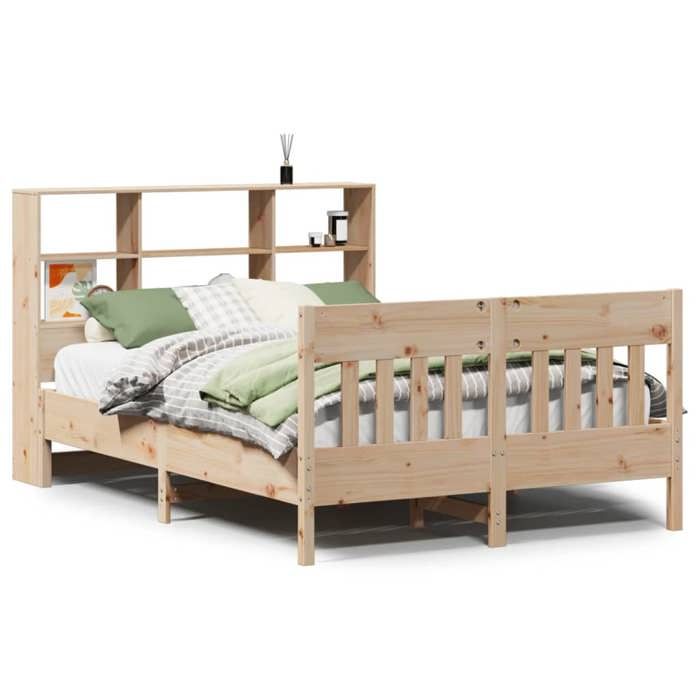 VidaXL Bed Frames Without Mattress 150x200 Cm Solid Pine Wood, Bed, Bedroom Furniture, Wooden Bed, Double Bed, 3323218